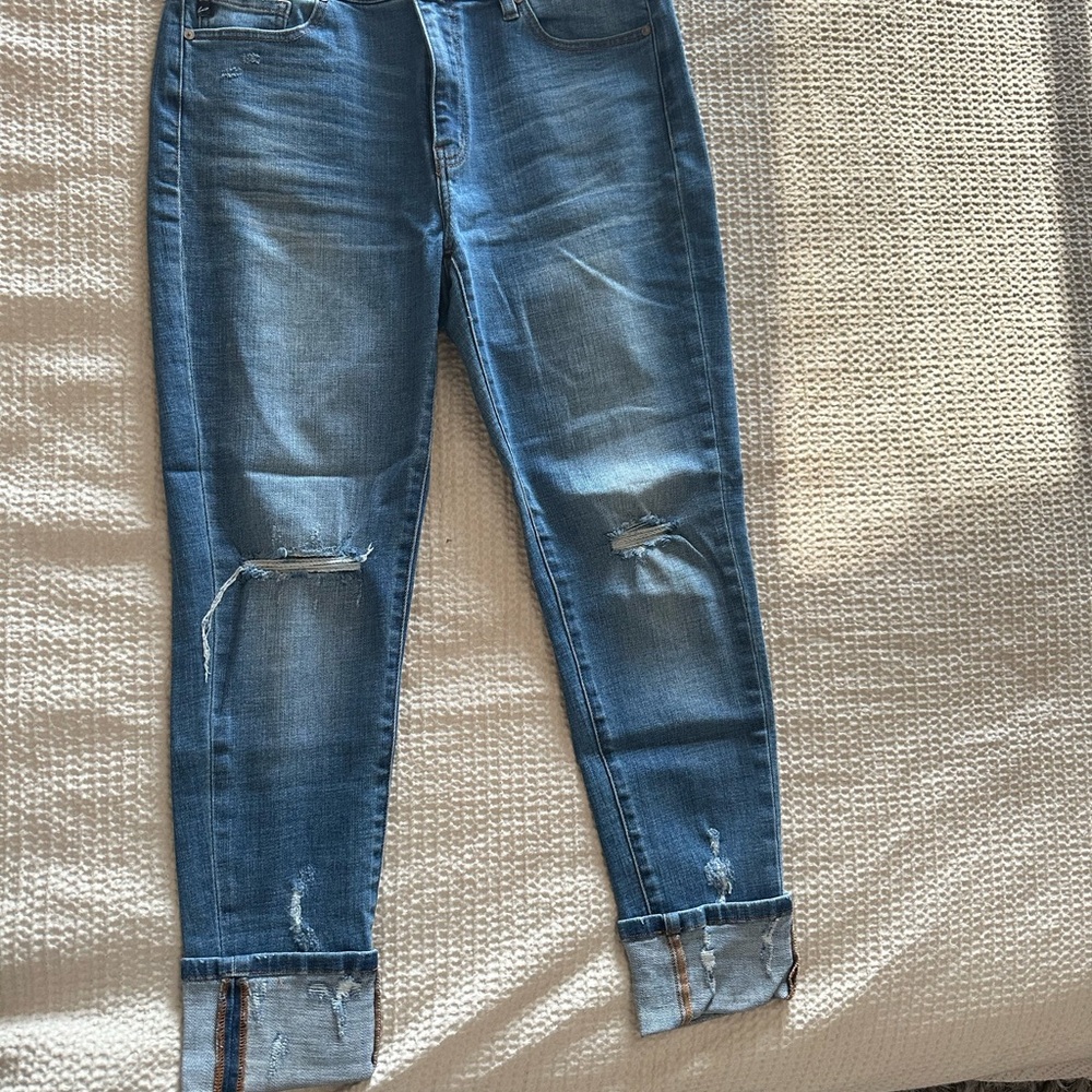 Women's Blue Distressed Jeans